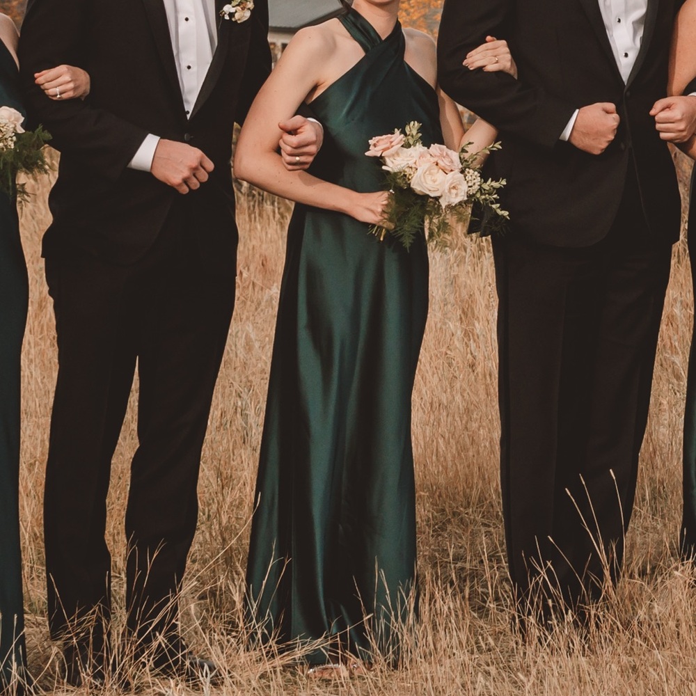 Dessy Evergreen Bridesmaid Dress Size M